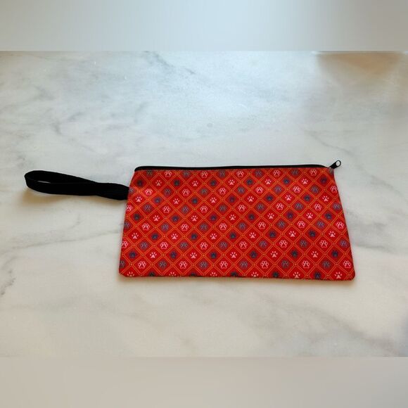 Red Animal Paw Print Cosmetic Bag - Picture 5 of 5